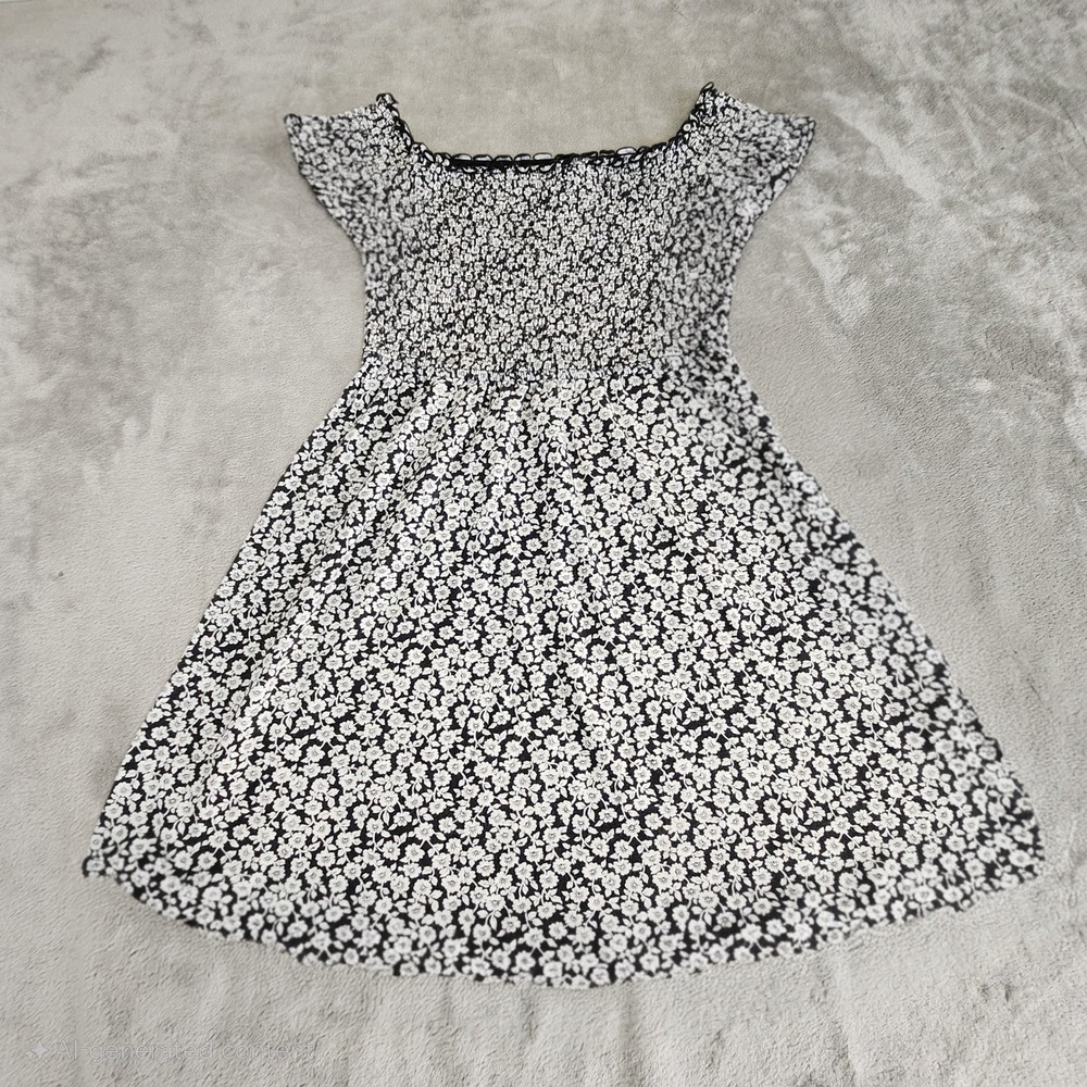 Hollister Dress Womens Large Floral Mini  Off the Shoulder Lace‎ A-line Casual